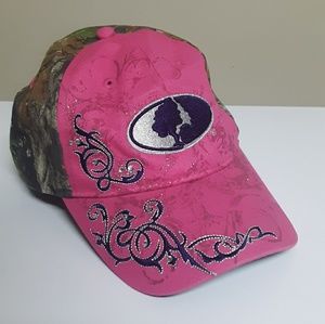 Mossy oak pink and camo ladies hat